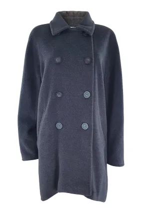 MAX MARA Grey Wool and Cashmere Blend Overcoat (UK 12)