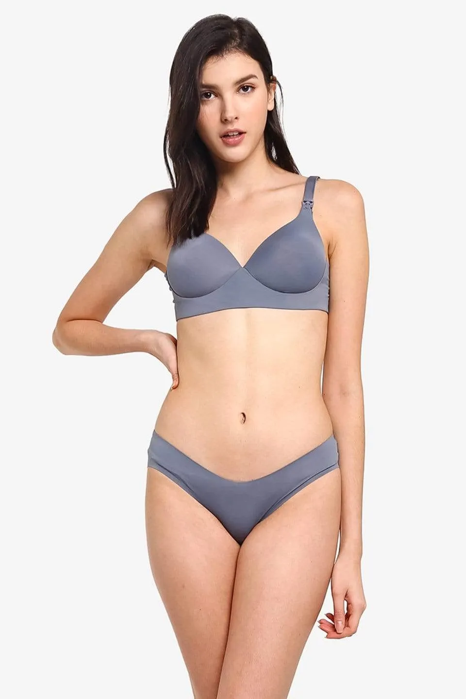 Melinda Microfibre Nursing Bra Grey