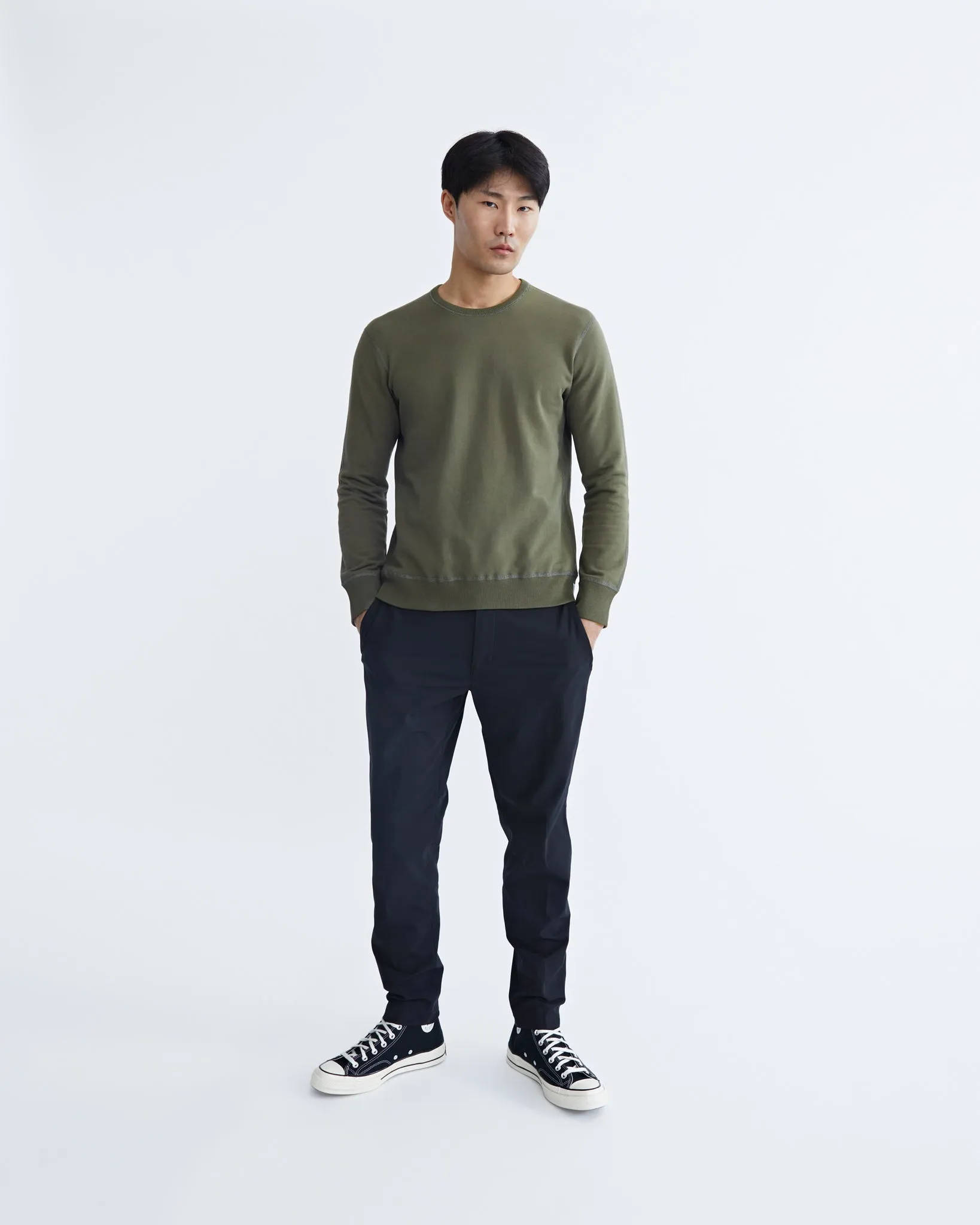 Midweight Terry Slim Crewneck