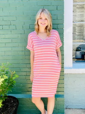 Mila Striped Tee Dress