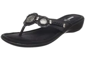 Minnetonka Moccasin Sandal, Laughlin, Black