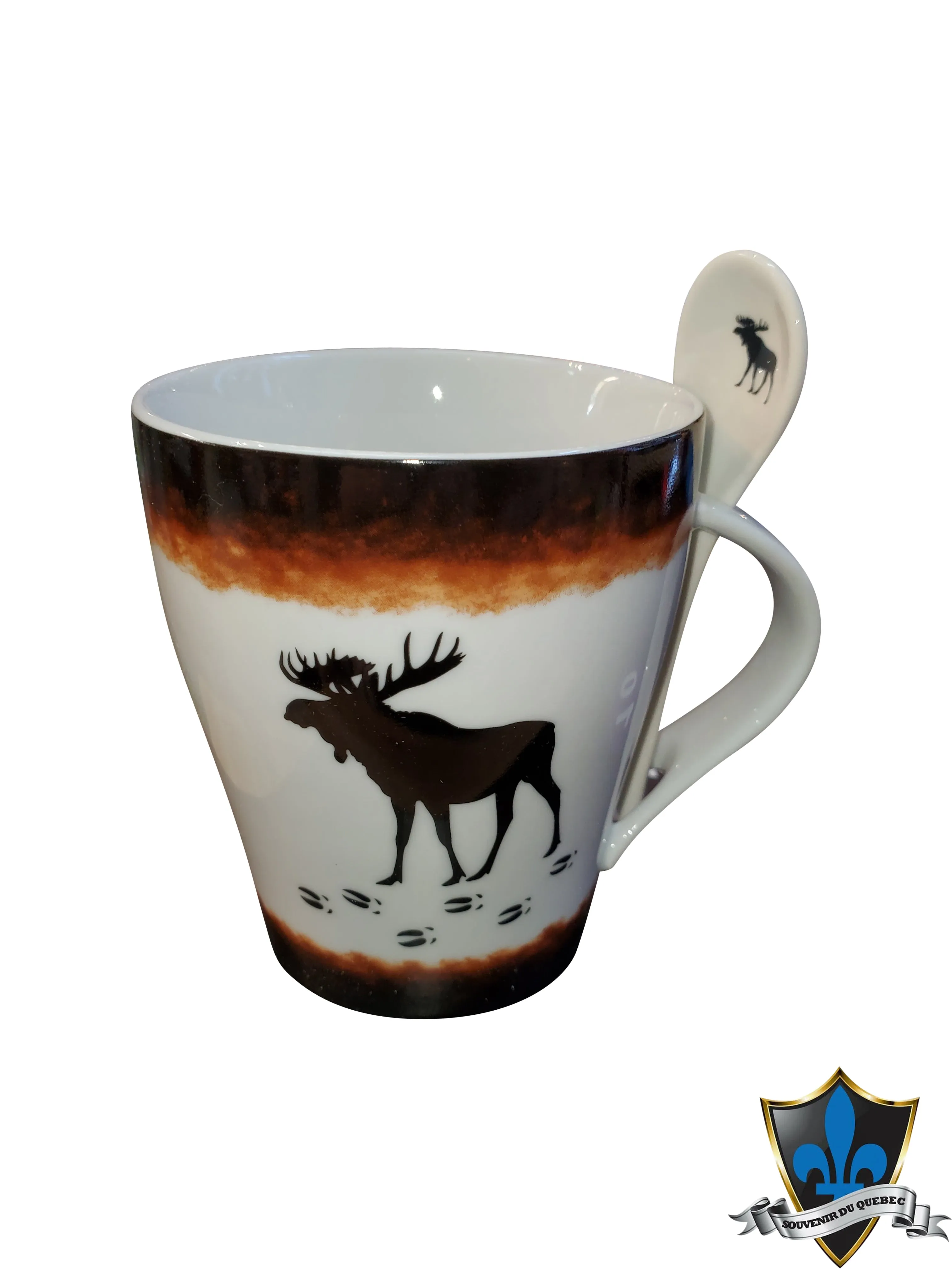 MOOSE MUG WITH SPOON.