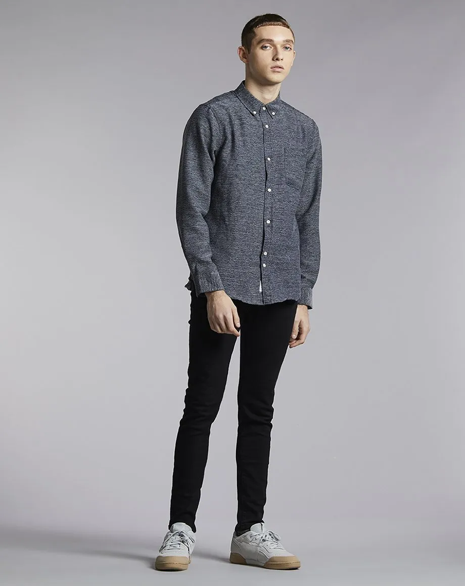 NICO TEXTURED MENS SHIRT | NAVY