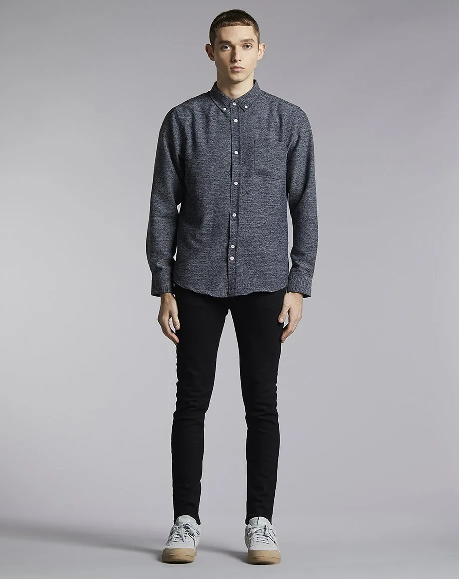 NICO TEXTURED MENS SHIRT | NAVY