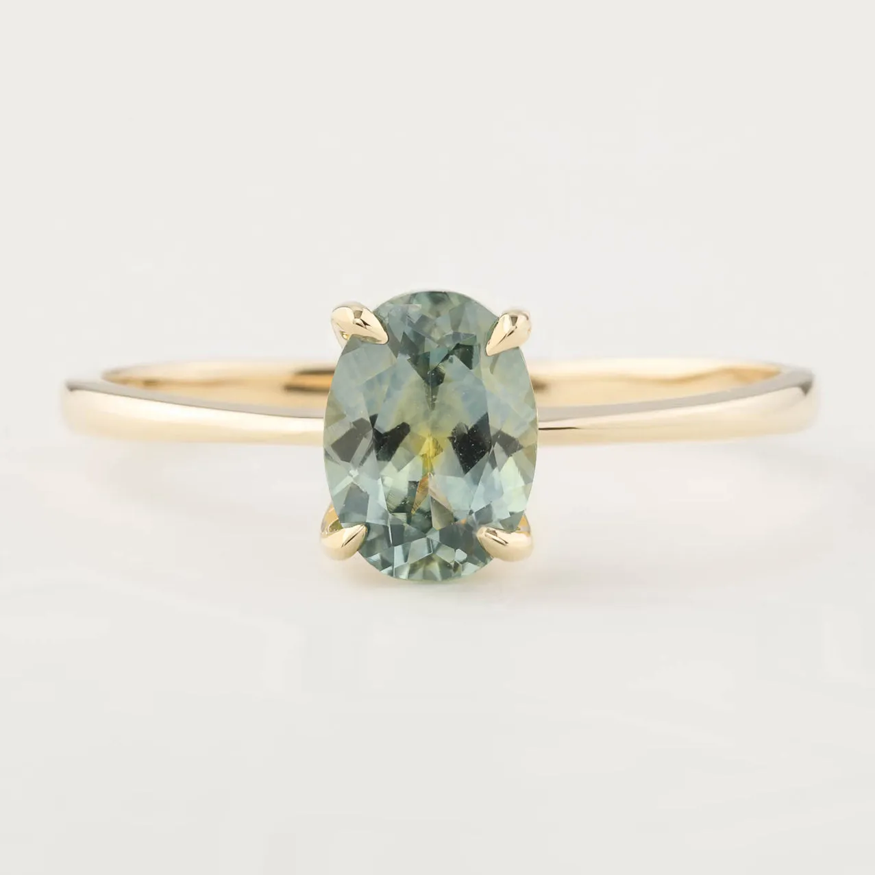 Nina Ring - 1.04ct Light Green MontanaSapphire (One of a kind)