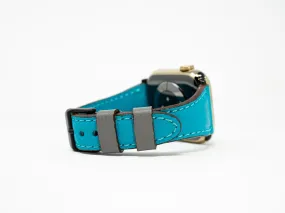 Olpr. leather goods co. Petite Single Italian Leather Apple Watch Band - Turquoise