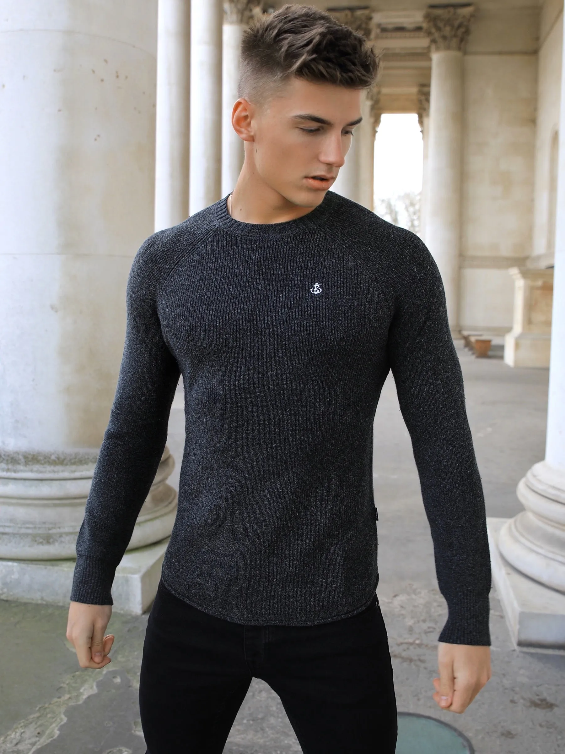 Olton Knit Jumper - Charcoal