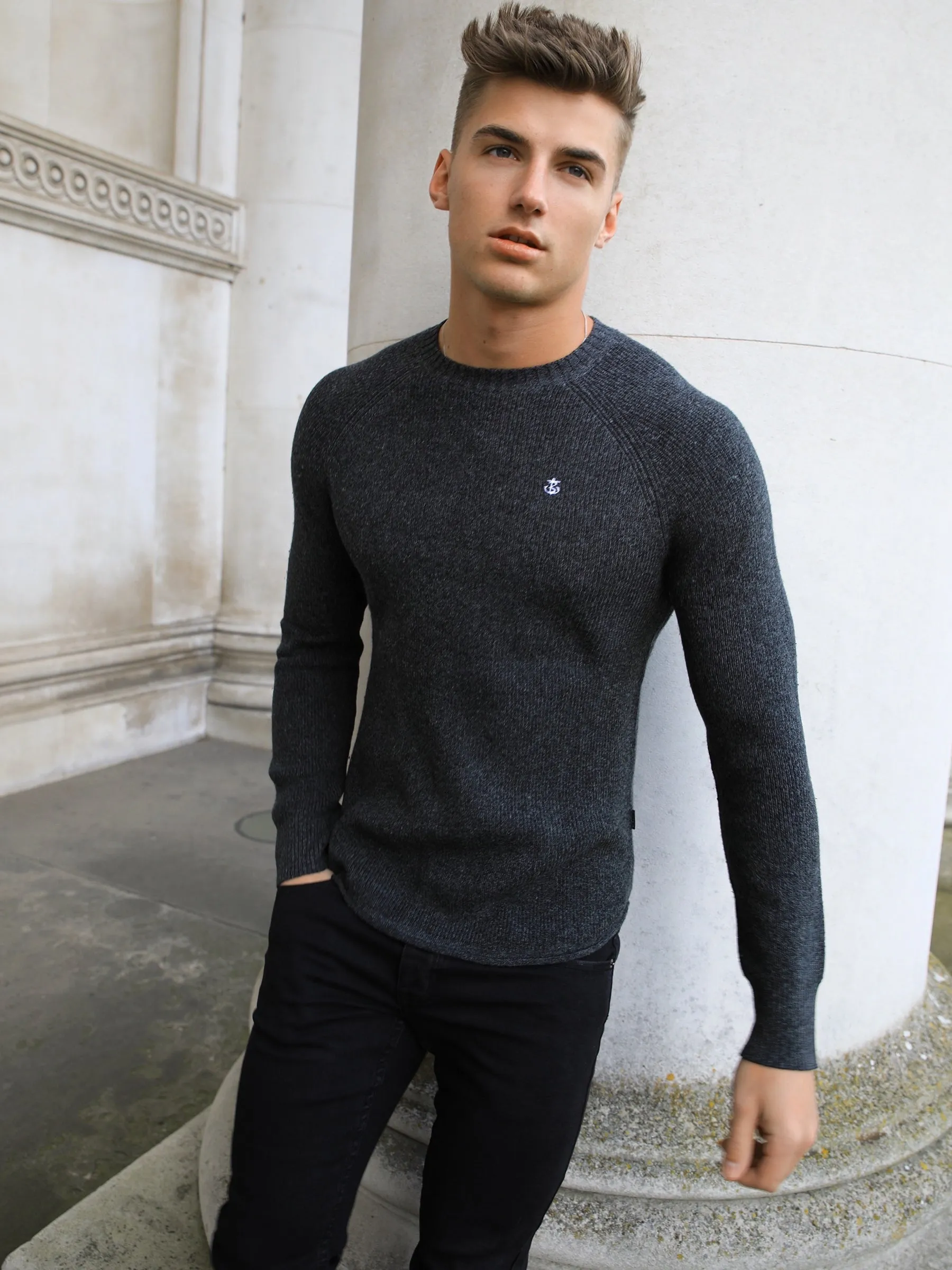 Olton Knit Jumper - Charcoal