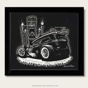 Original Rat Rod Art "Tiki Flame #2"