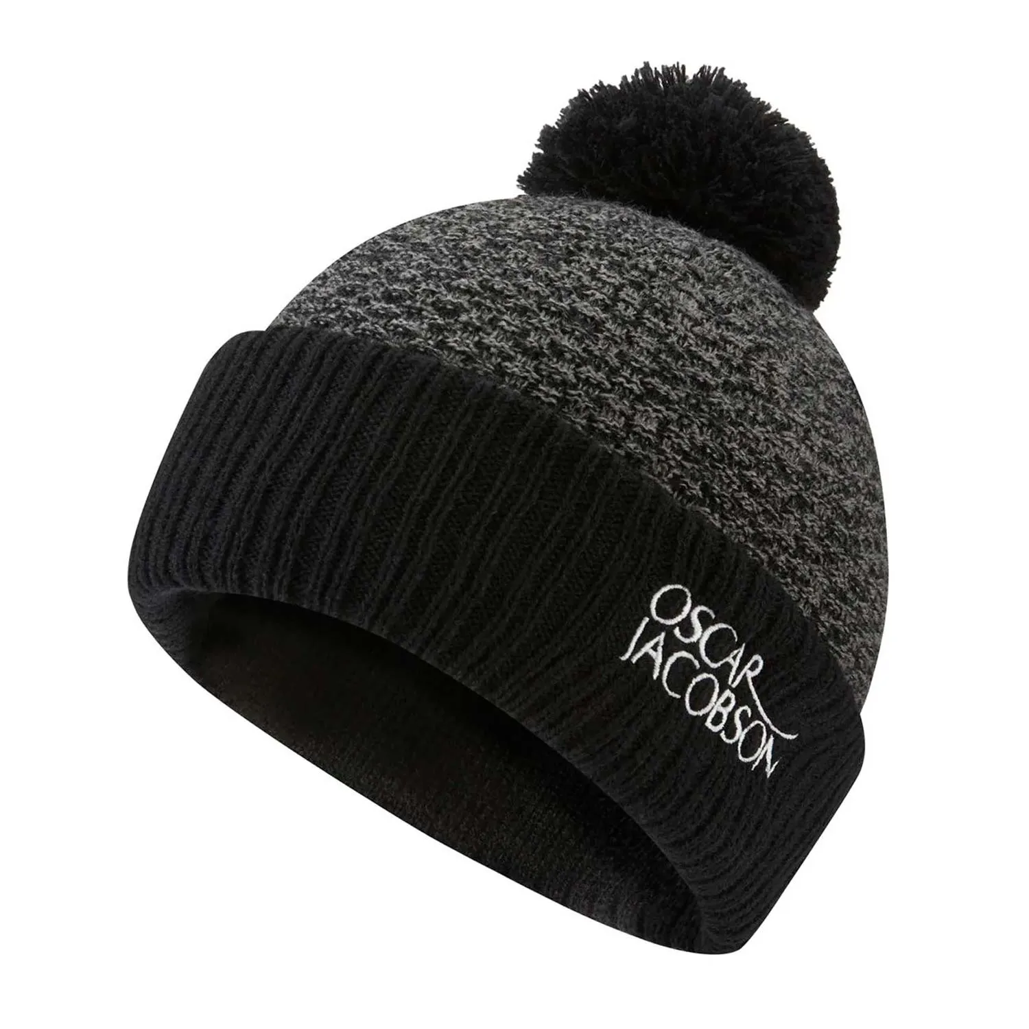 Oscar Jacobson Tammis Bobble Hat - Black Marl