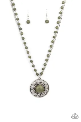 Paparazzi Sahara Suburb - Green Necklace - 2021 Convention Collection