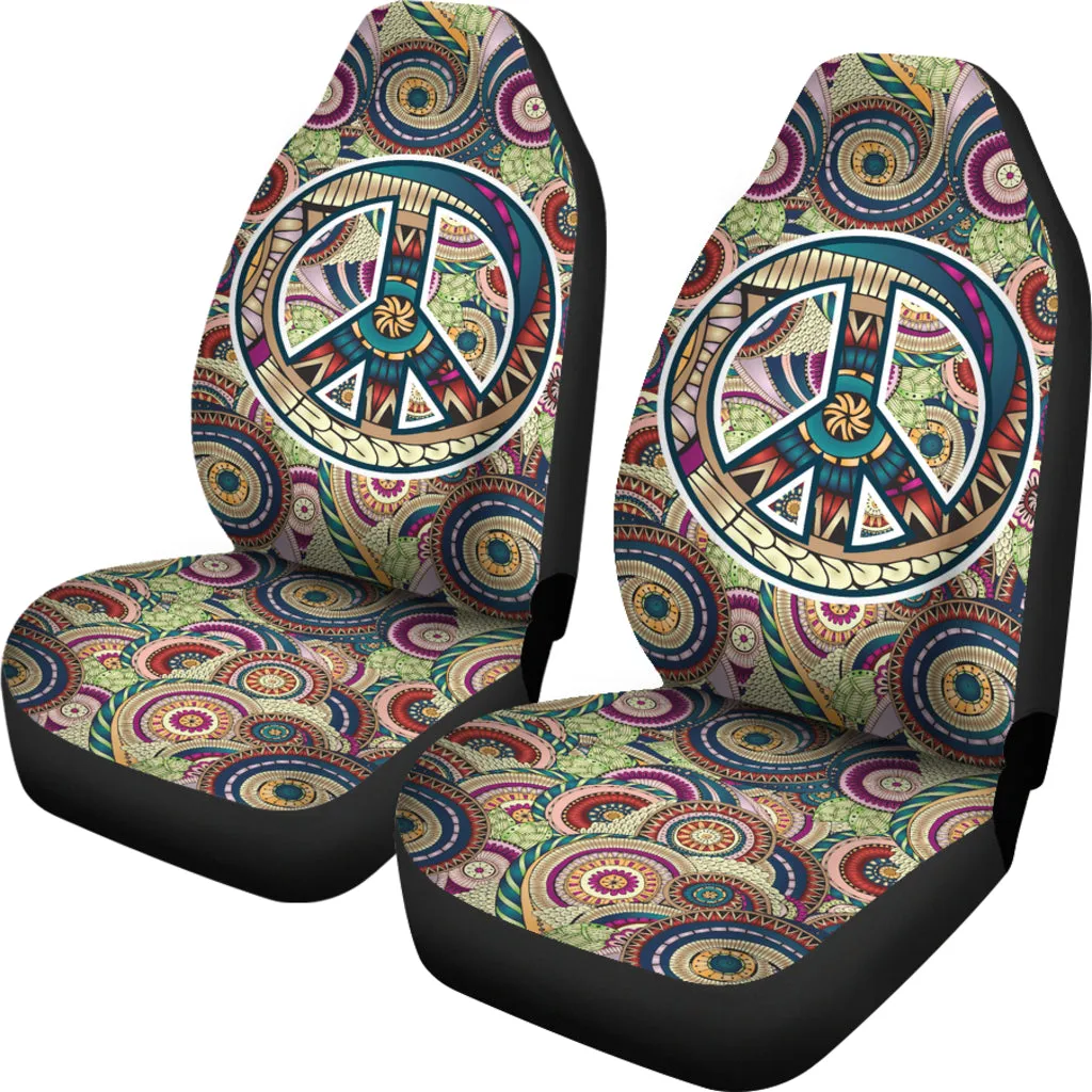 Peace Fractal Swirls Car Seat Cover