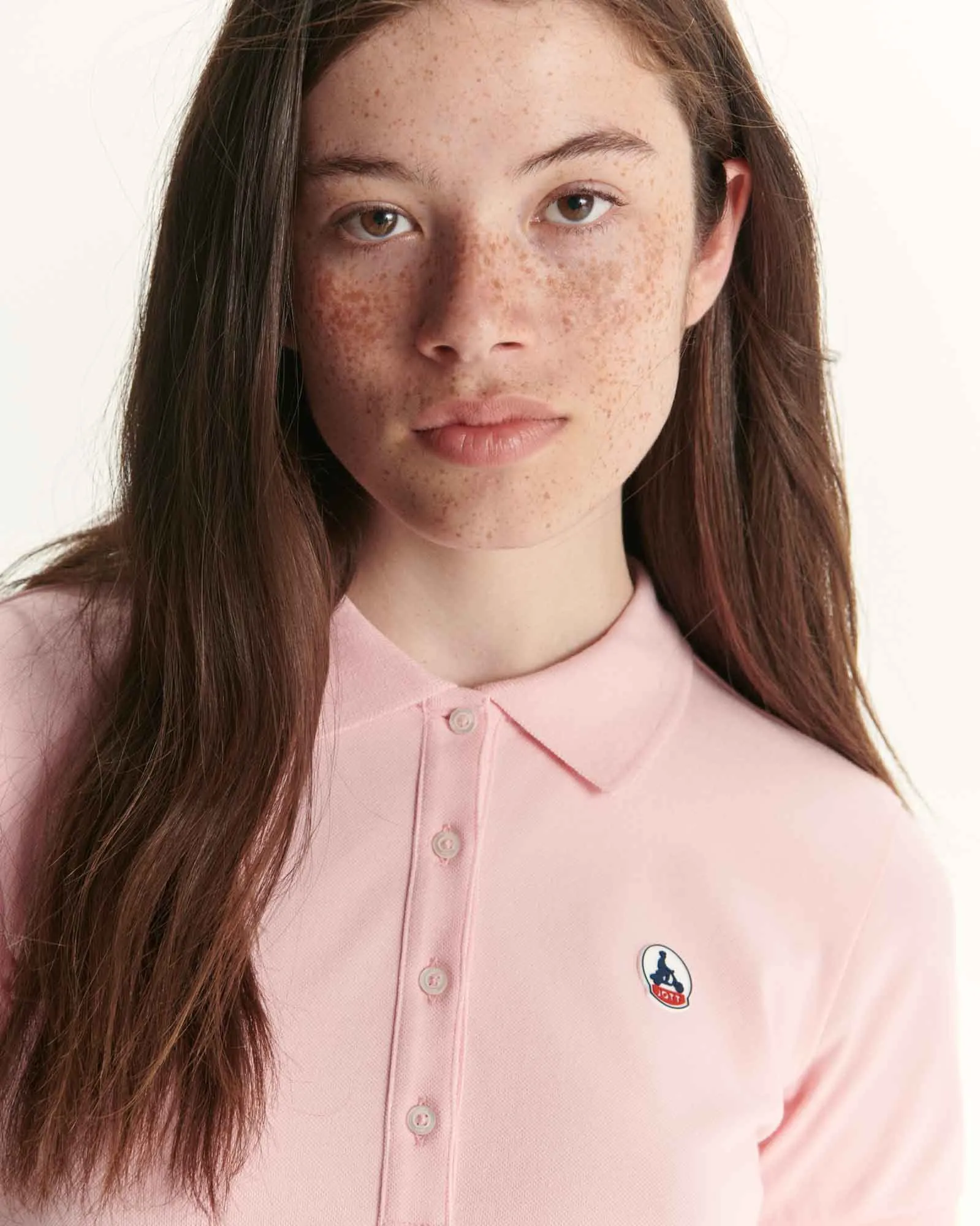 Peach pink Franca organic cotton polo shirt