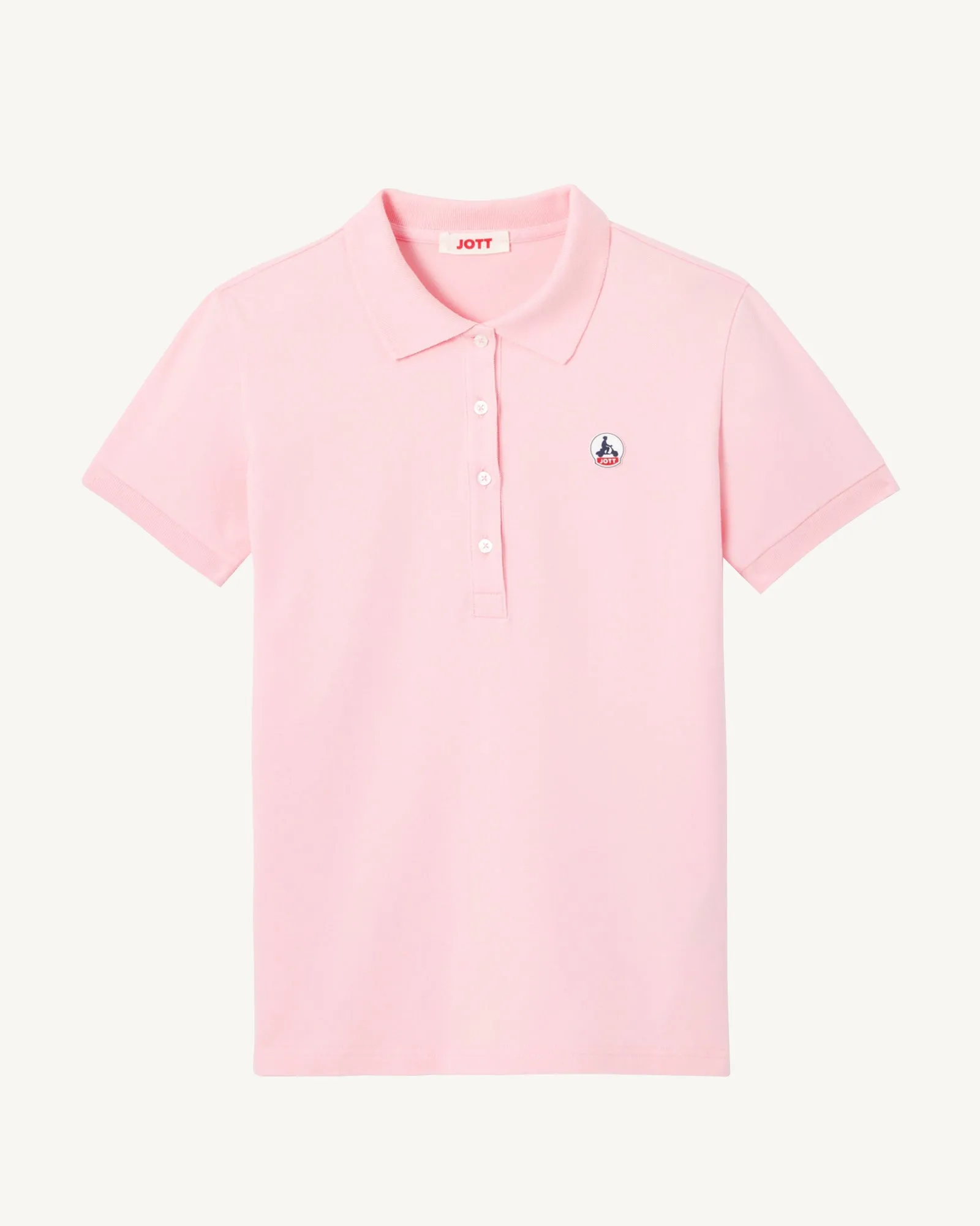 Peach pink Franca organic cotton polo shirt