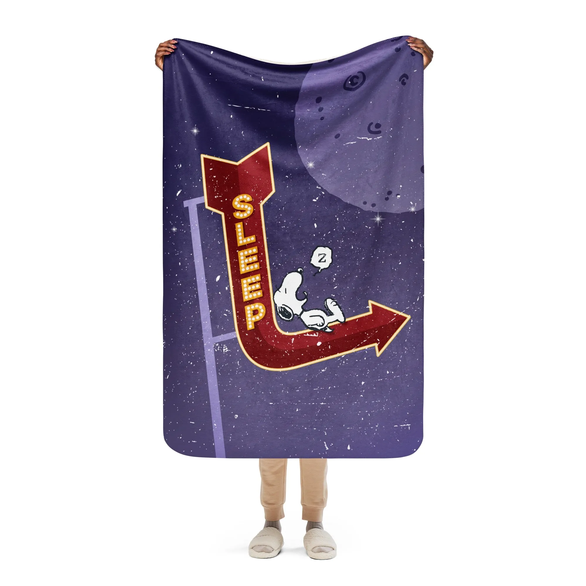 Peanuts Snoopy Sleep Sherpa Blanket