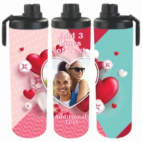 Personalized 30oz Double Walled Stainless Steel Bottle - Valentines Day w/ Your Image