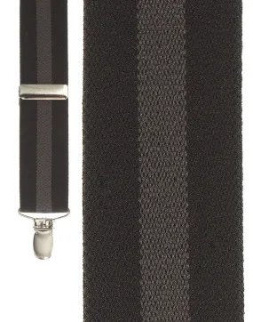 "Black Regimental Stripe" Suspenders