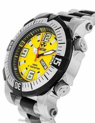 Reactor Poseidon - Yellow Dial - 1000 Meters - Day and Date - 2 Rotating Bezels