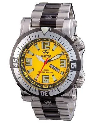 Reactor Poseidon - Yellow Dial - 1000 Meters - Day and Date - 2 Rotating Bezels