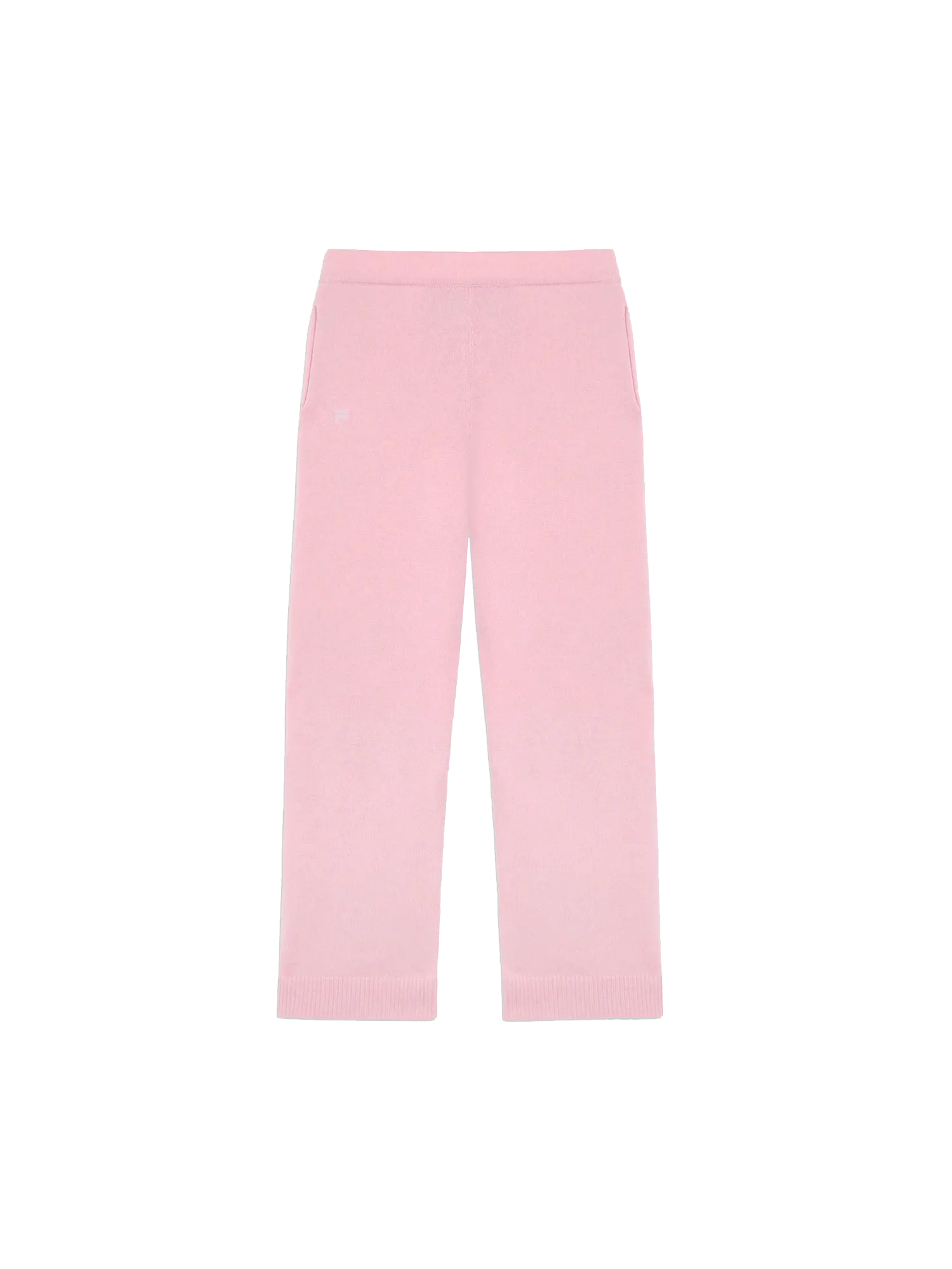 Recycled Cashmere Loose Track Pants—sakura pink