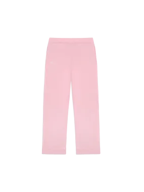 Recycled Cashmere Loose Track Pants—sakura pink