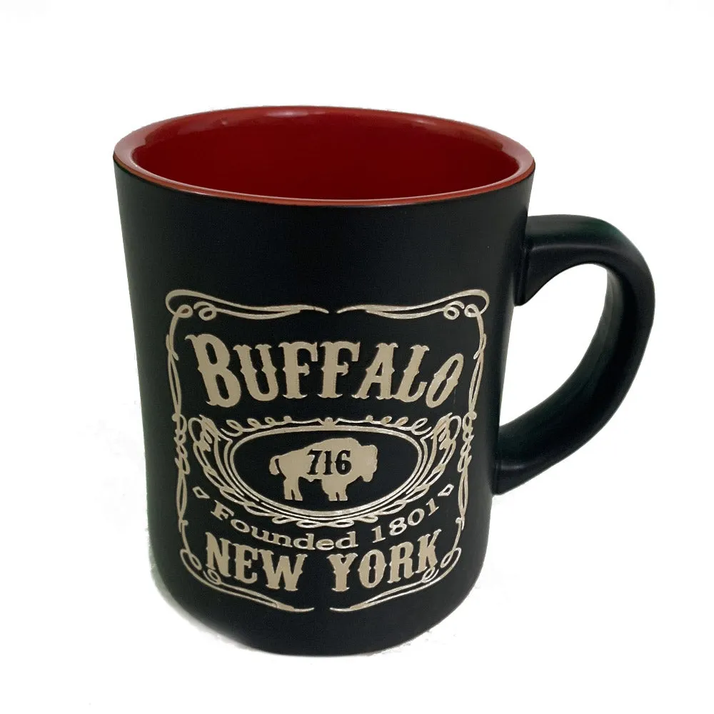 Red & Black 716 Stoneware Mug