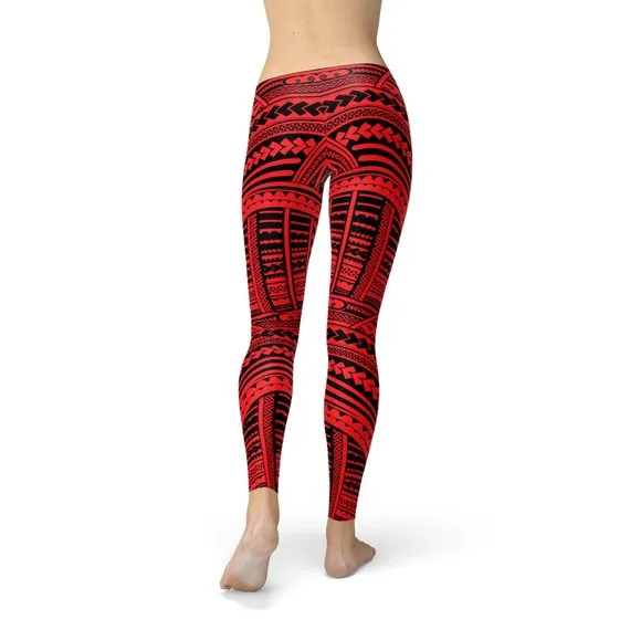 Red Maori Leggings