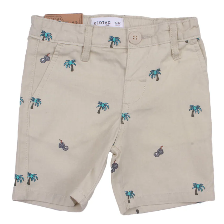 REDTAG Beige Shorts for Boys