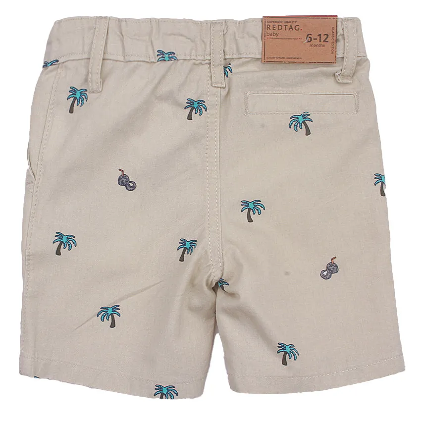 REDTAG Beige Shorts for Boys