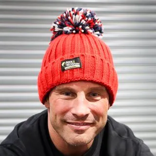 Rock2Recovery Adult Bobble Beanie Hat - Red