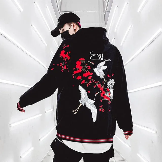 Rose crane hoodie