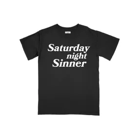 SATURDAY NIGHT SINNER TEE BLACK