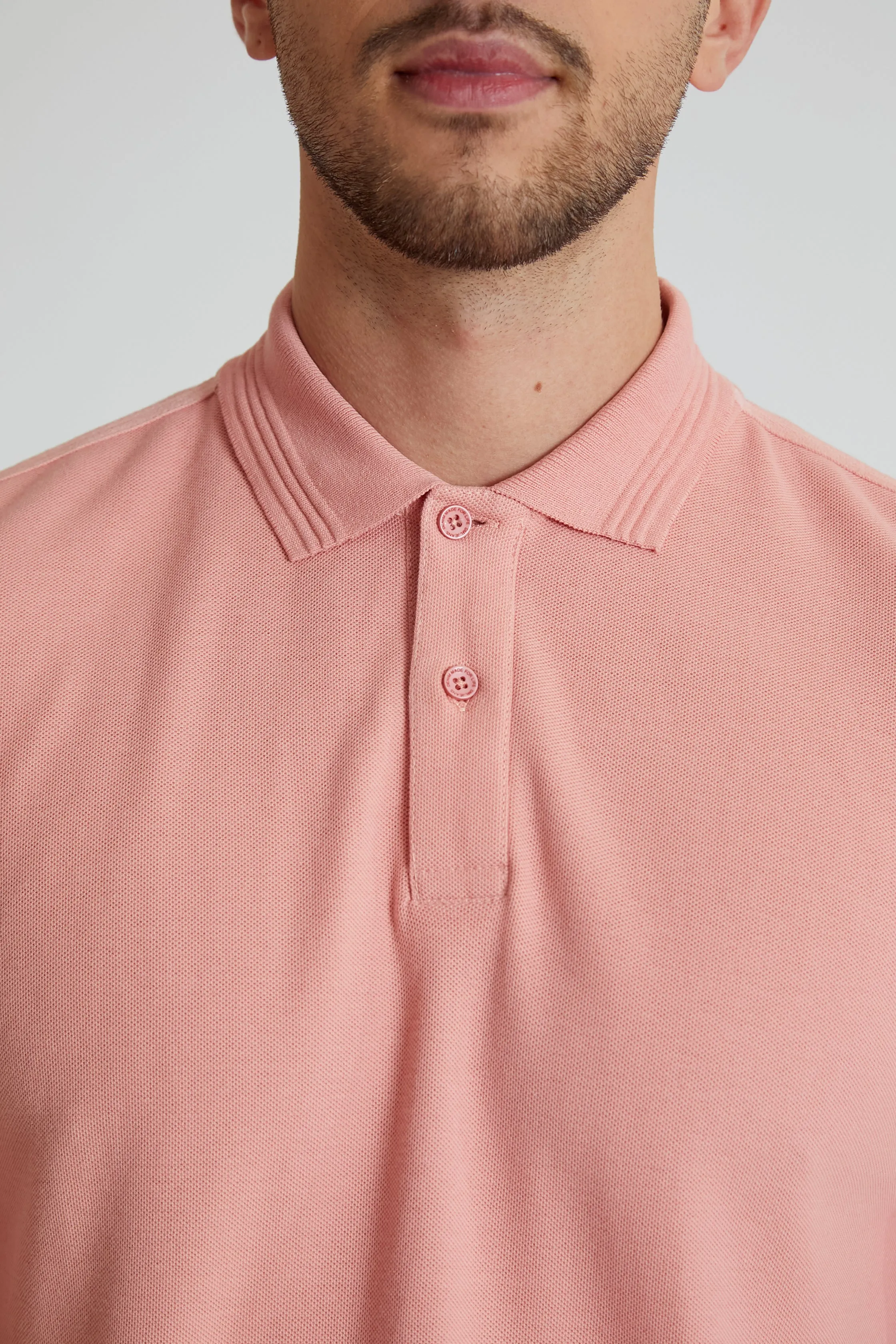 Scout honeycomb pique polo in Quartz