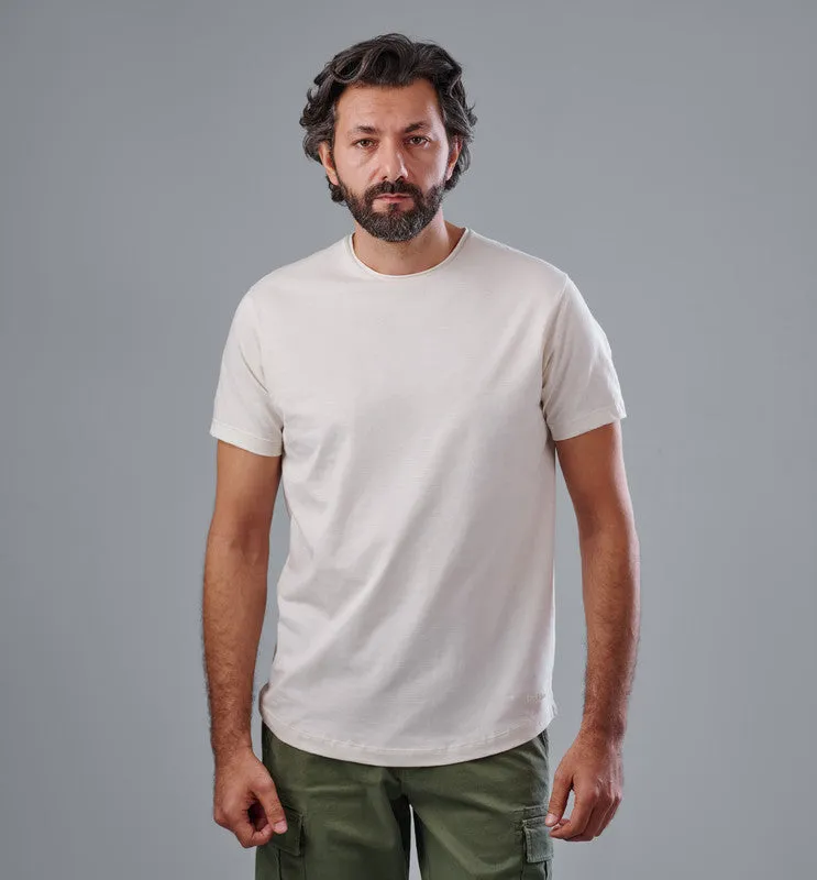 SHORT SLEEVE SLIM T-SHIRT - OFF WHITE