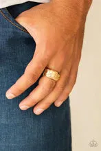 Sideswiped - gold - Paparazzi mens ring