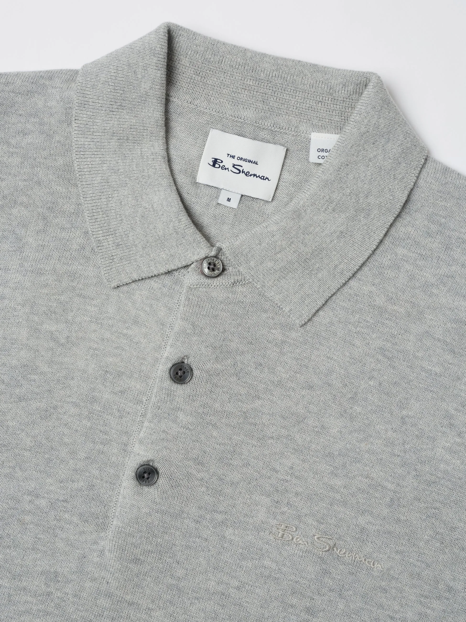 Signature Knit Polo - Steel