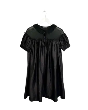 Size S - Vintage Scanlan Theodore Black Beading Detail Smock Midi Dress