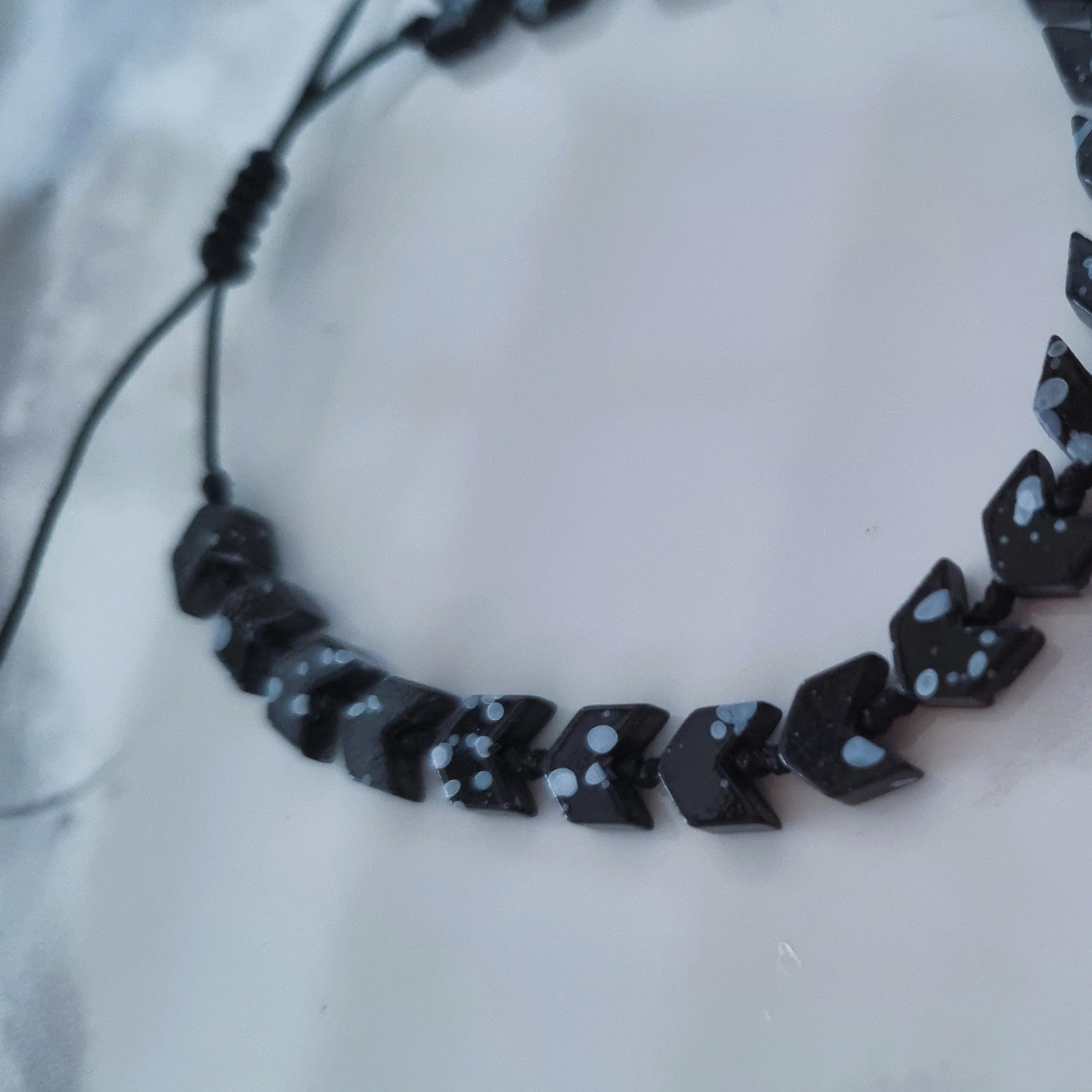 Snowflake hematite bracelet