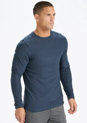 Strato Tech LS Tee: Navy Heather