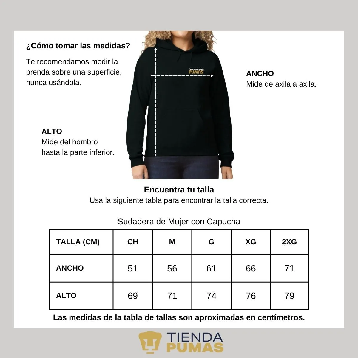 Sudadera Mujer Pumas UNAM a ganar