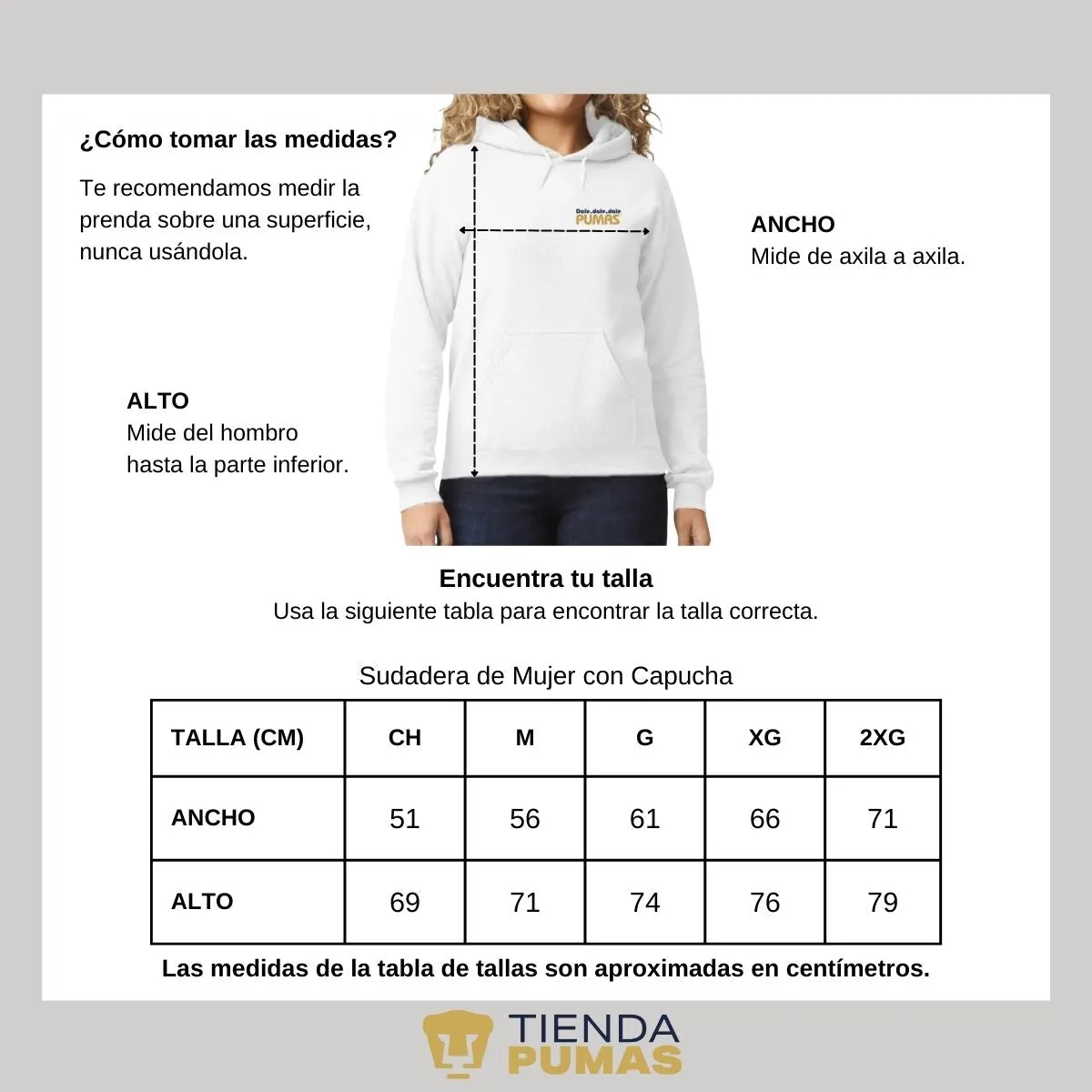 Sudadera Mujer Pumas UNAM a ganar