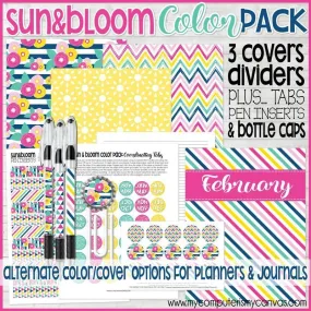 SUN&BLOOM Color Pack {Alternate Covers/Accessories for Planners/Journals} PRINTABLE