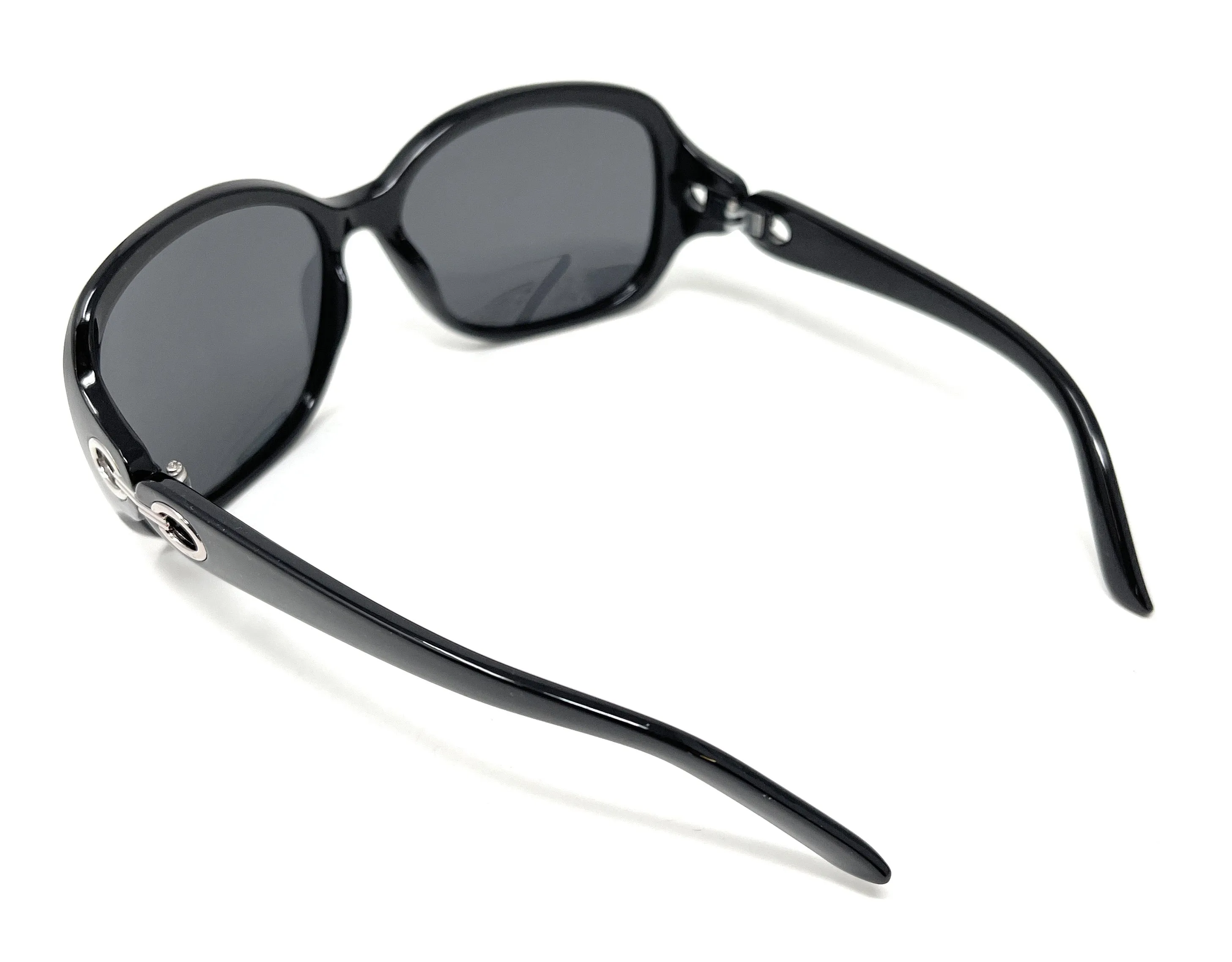 Sunglasses Black Frame Black Lens Sliver Hinge Next 102