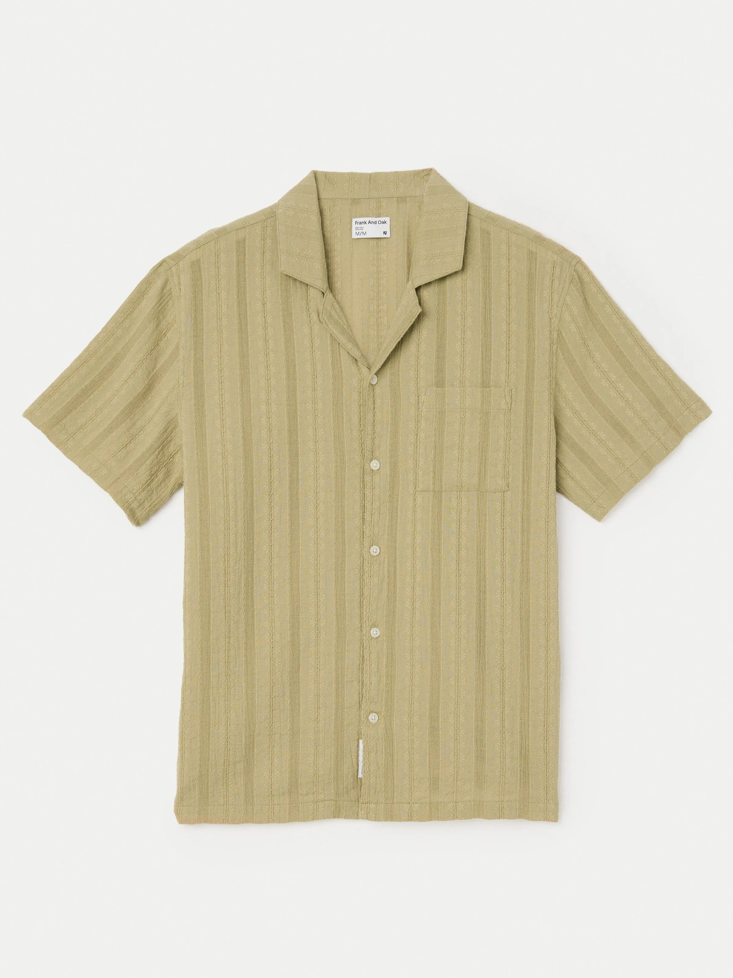 The Textured Camp Collar Shirt in Cardamom