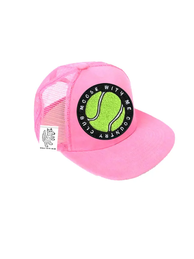 TODDLER Trucker Hat with Interchangeable Velcro Patch (Light Pink)