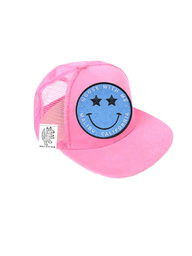 TODDLER Trucker Hat with Interchangeable Velcro Patch (Light Pink)