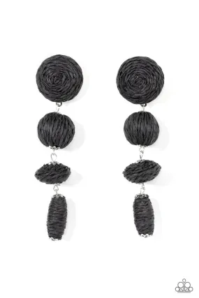 Twine Tango Black-Earrings