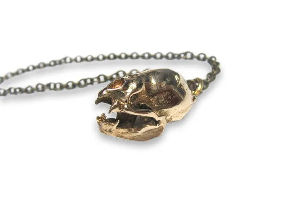 Vampire Bat Skull Necklace