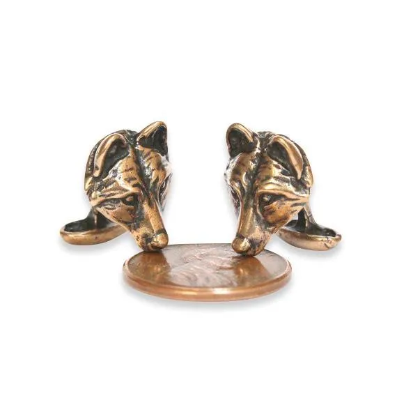 Wolf Face Cuff Links