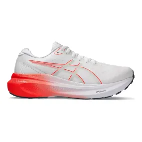 Women's Asics GEL-Kayano 30, White/Sunrise Red, 8.5 B Medium